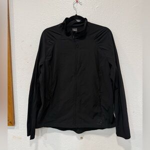 REI Womens Black Zip Athletic Sport Zip Front Pockets Long Sleeve Jacket Size M